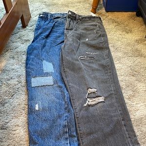 2 Pair BNWT Old Navy Size 10 tall. Extra High Rise OG Straight leg jeans